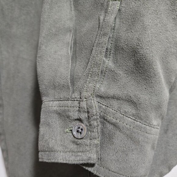 Northern Reflections Olive Green Button-Up Shacket – Versatile Neutral Blouse - Picture 4 of 5